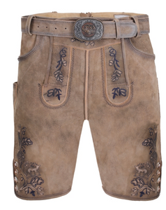 Lederhose "Wiesnkönig" KL_65 braun - marine