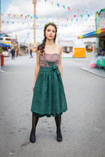 ♥ DIRNDL TRACHTEN KLEID GRÜN ROT SELBST GENÄHT KAISERLICHE LIEBELEI