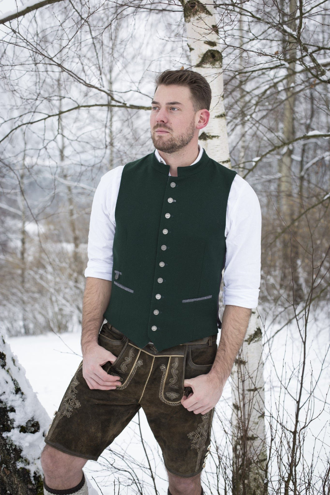 Herrengilet Julius - LodenGrün